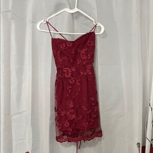Lucy in the Sky Red Lace Dress
